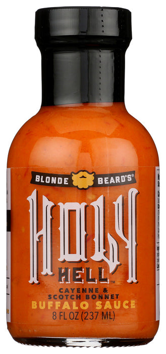 BLONDE BEARDS: Holy Hell Buffalo Sauce, 8 fo