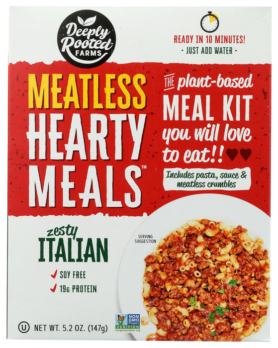 DEEPLY ROOTED: Hearty Meals Zesty Italian Pasta Bowl, 5.2 oz