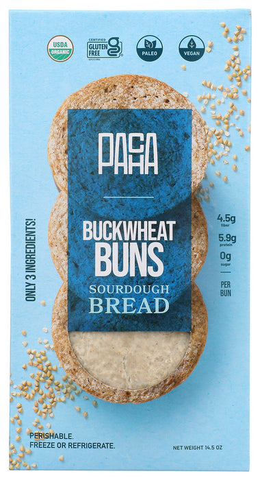 LIVE PACHA: Buckwheat Buns Simple Sourdough, 23 oz