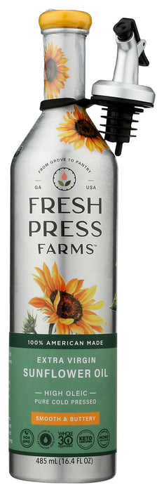 FRESH PRESS FARMS: High Oleic Sunflower Oil, 485 ml