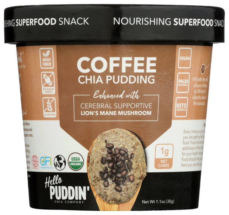 HELLO PUDDIN: Pudding Chia Coffe Lionsm, 1.1 oz