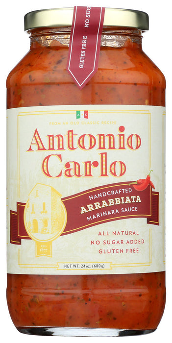 ANTONIO CARLO GOURMET SAUCE: Sauce Arrabbiata, 24 oz