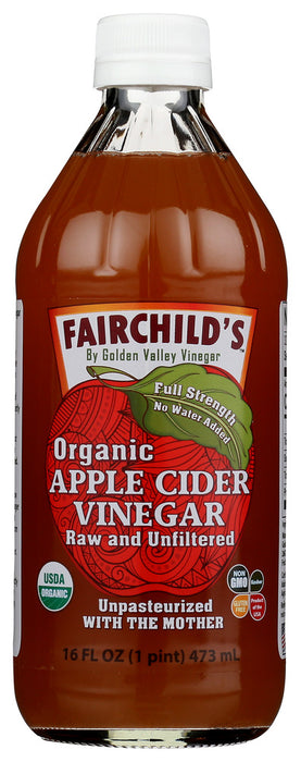 FAIRCHILDS: Vinegar Apple Cider Org, 16 oz