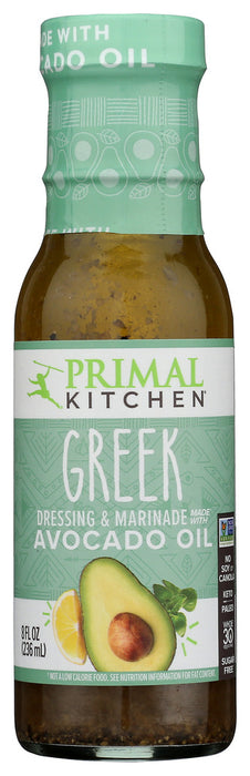 PRIMAL KITCHEN: Drssng Greek Vinaigrette, 8 oz