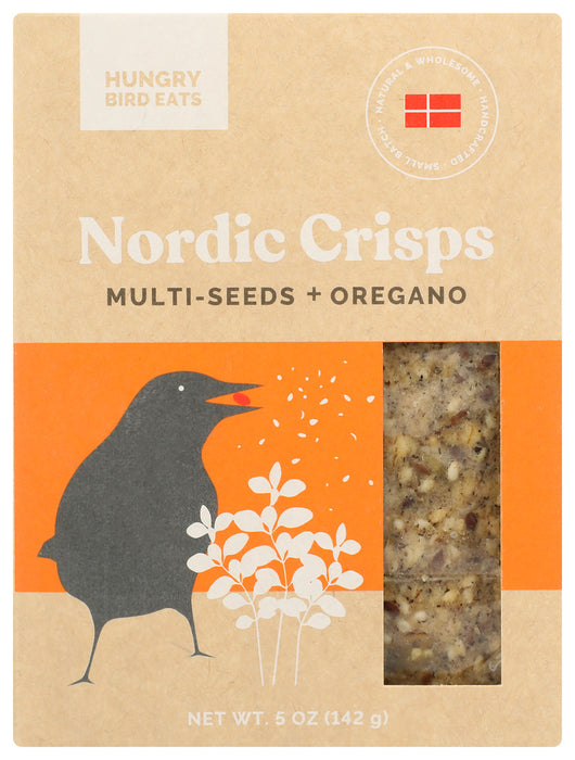 HUNGRY BIRD EATS: Multiseed Oregano Nordic Crisps, 5 oz