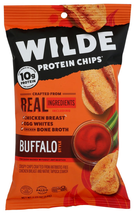 WILDE SNACKS: Chicken Buffalo Chips, 2.25 oz