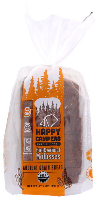 HAPPY CAMPERS GLUTEN FREE: Stompin' Good Seedy Buckwheat Molasses Bread, 17.40 oz