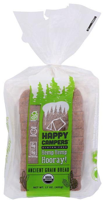 HAPPY CAMPERS GLUTEN FREE: Hemp Hemp Hooray! Bread, 17 oz