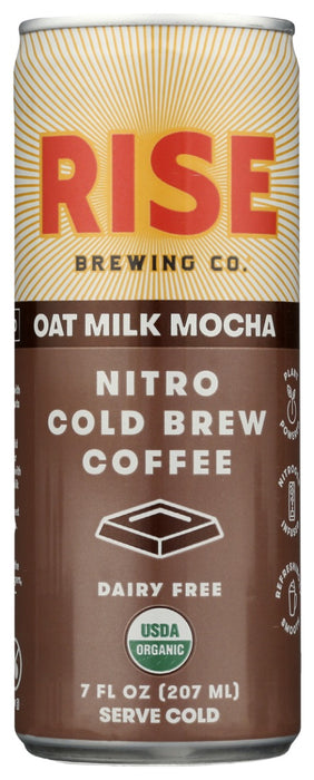 RISE BREWING CO: Oat Milk Mocha Cold Brew Coffee, 7 fo