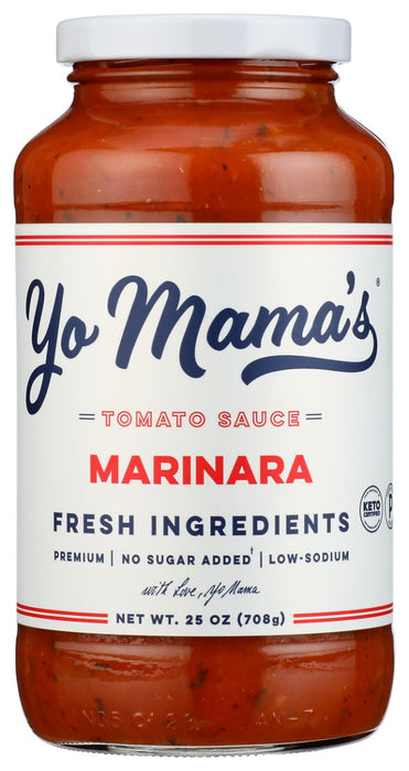 YO MAMAS FOODS: Marinara Tomato Sauce, 25 oz