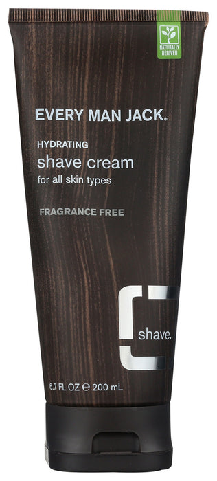 EVERY MAN JACK: Sensitive Skin Shave Cream Fragrance Free, 6.7 oz