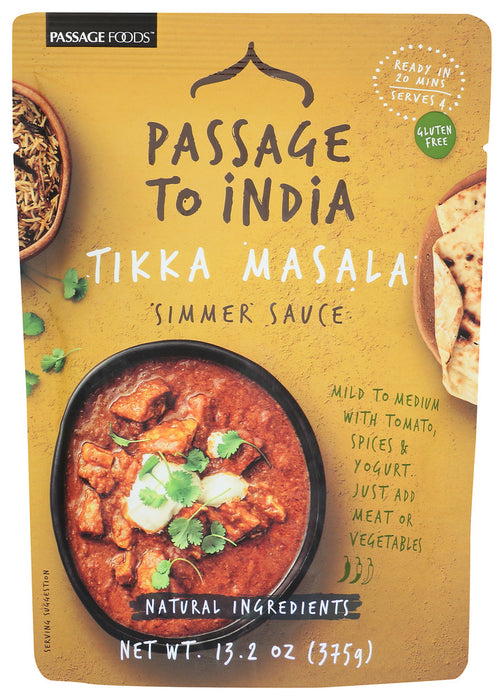 PASSAGE FOODS: Tikka Masala Simmer Sauce, 13.2 oz
