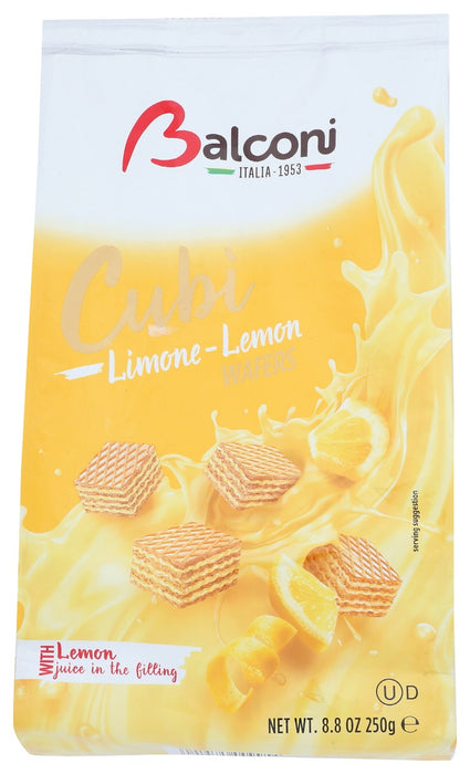 BALCONI: Wafer Cubi Lemon, 250 gm