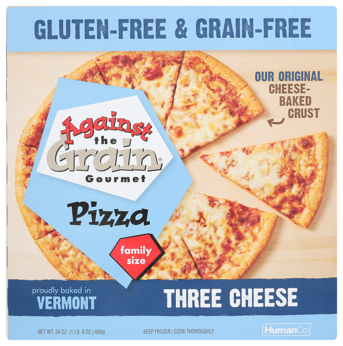 AGAINST THE GRAIN: Gluten Free Three Cheese Pizza, 24 oz