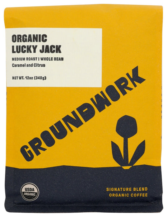 GROUNDWORK COFFEE NITRO: Lucky Jack Organic Coffee, 12 oz