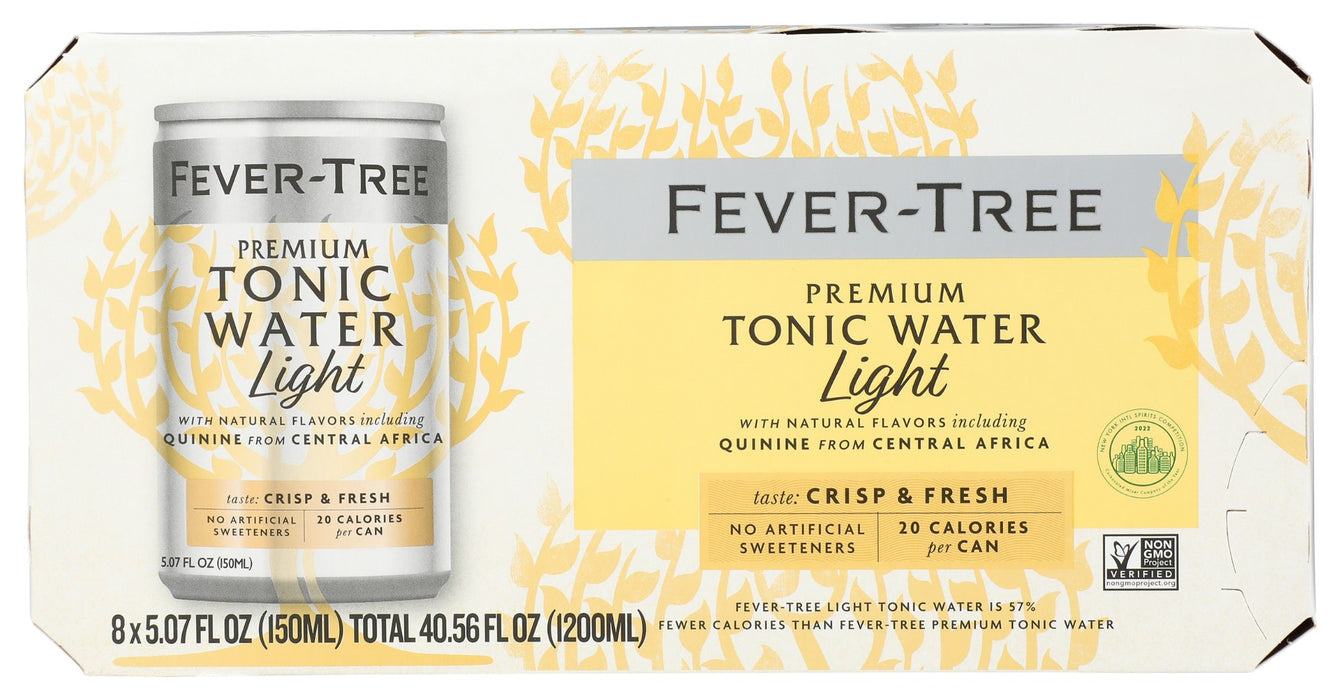 FEVER TREE: Premium Indian Tonic Water 8 Cans, 40.56 fo