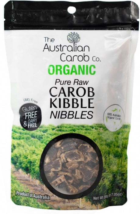 AUSTRALIAN CAROB CO: Pure Raw Carob Kibble Nibbles, 7.05 oz