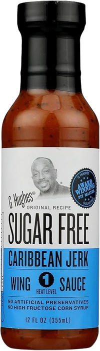 G HUGHES: Sugar Free Wing Sauce Caribbean Jerk, 12 oz