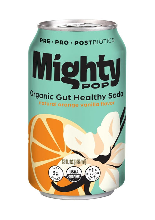 MIGHTY POP: Orange Vanilla Soda, 12 fo