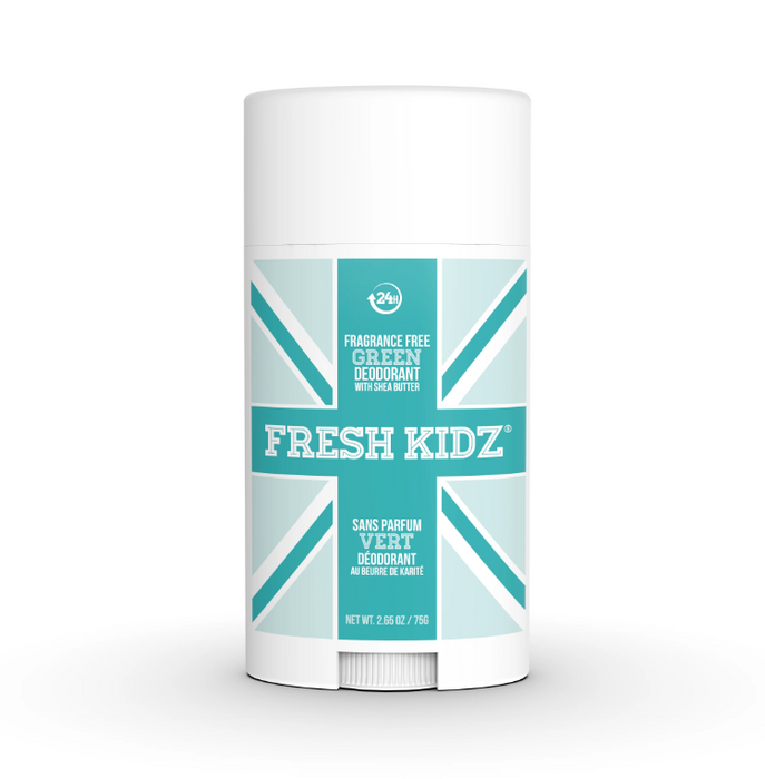 FRESH KIDZ: Green Fragrance Free Stick Deodorant, 3 oz