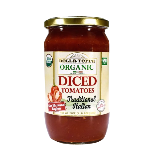 BELLA TERRA: Tomatoes Diced Organic, 24 oz