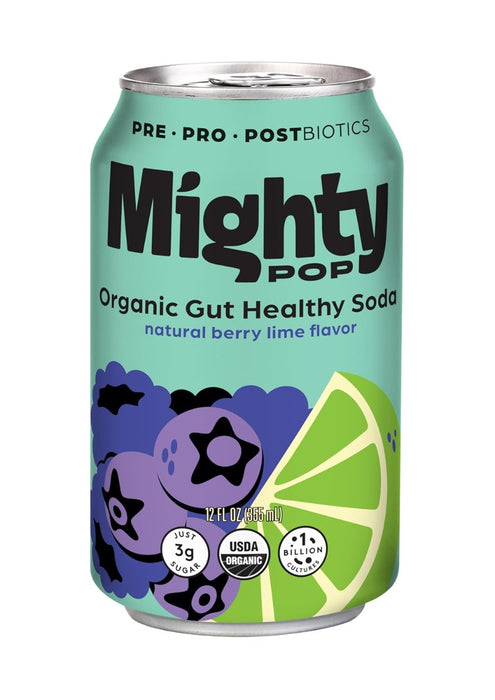 MIGHTY POP: Berry Lime Soda, 12 fo