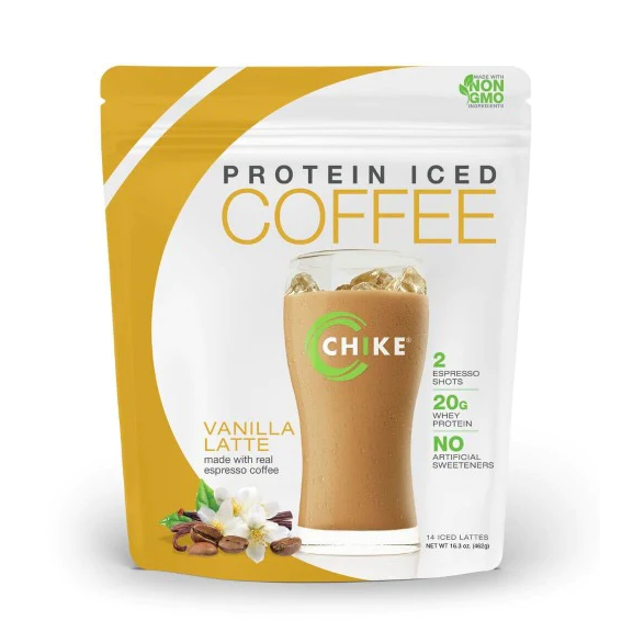 CHIKE: Protein Iced Coffee Vanilla Latte, 16.3 oz