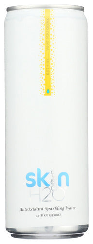 SKN H2O: Antioxidant Sparkling Water Organic Lemon, 12 fo