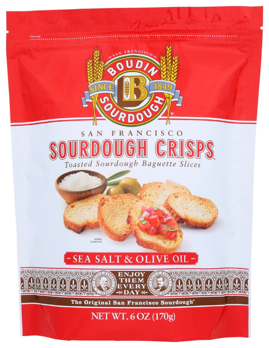 BOUDIN SOURDOUGH: Sourdough Crisps Sea Salt Olive Oil, 6 oz