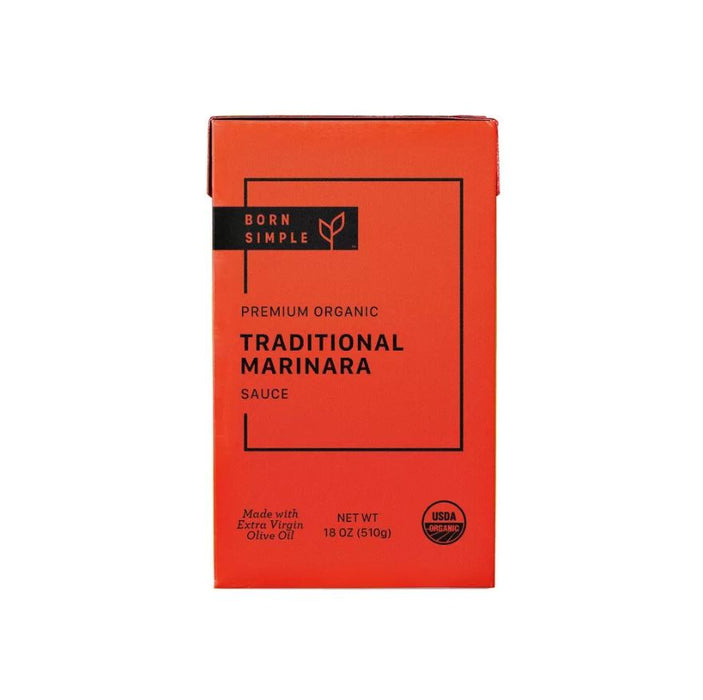 BORN SIMPLE: Organic Traditional Marinara Pasta Sauce, 18 oz