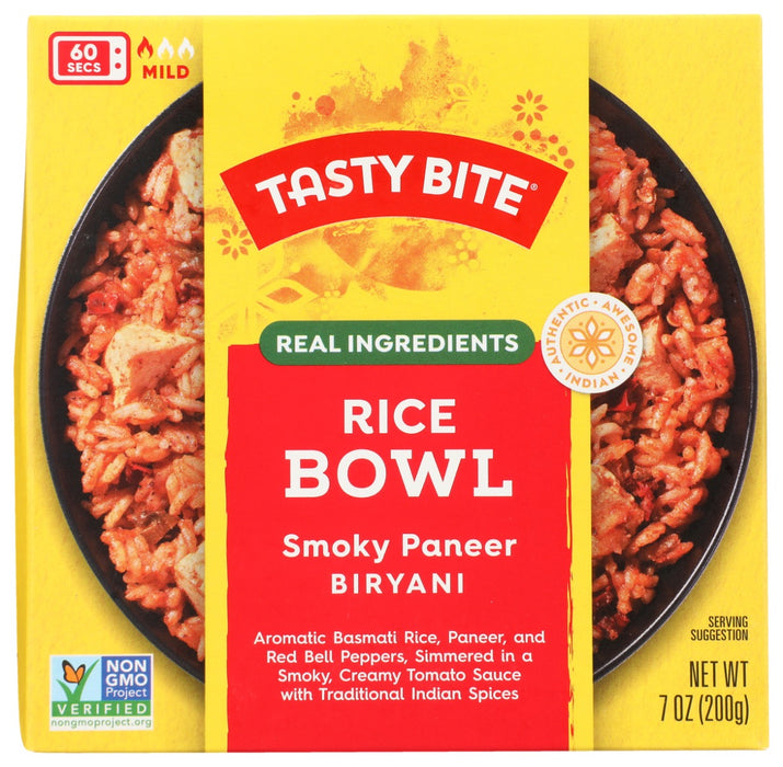 TASTY BITE: Smoky Paneer Biryani Rice Bowl, 7 oz