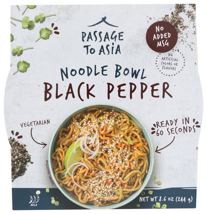 PASSAGE FOODS: Black Pepper Noodle Bowl, 8.6 oz