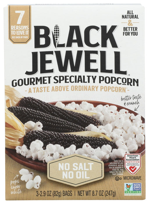 BLACK JEWELL: Microwave Popcorn No Salt No Oil 3Ct, 8.7 oz