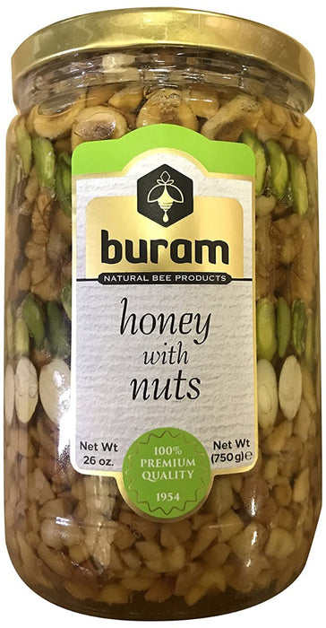 BURAM: Honey With Nuts, 26 oz