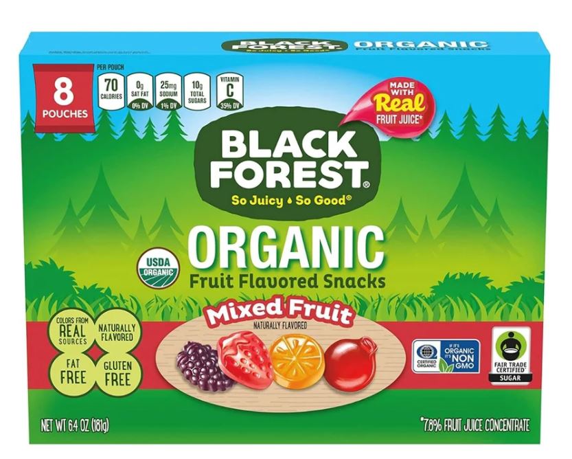 BLACK FOREST: Organic Mixed Fruit Snacks, 8 pk
