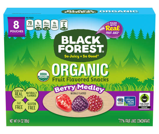 BLACK FOREST: Organic Berry Medley Fruit Snacks, 8 pk