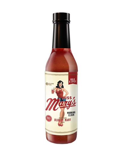 MISS MARYS MIX: Bold and Spicy Bloody Mary Mix, 12.6 fo