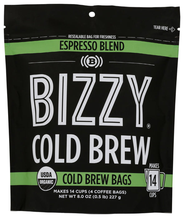 BIZZY COFFEE: Espresso Blend Coffee Cold Brew, 8 oz