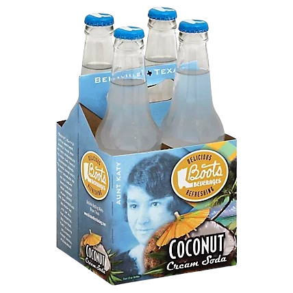 BOOTS BEVERAGES: Coconut Cream Soda 4Pk, 48 fo