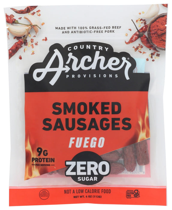COUNTRY ARCHER: Fuego Smoked Sausages, 4 oz