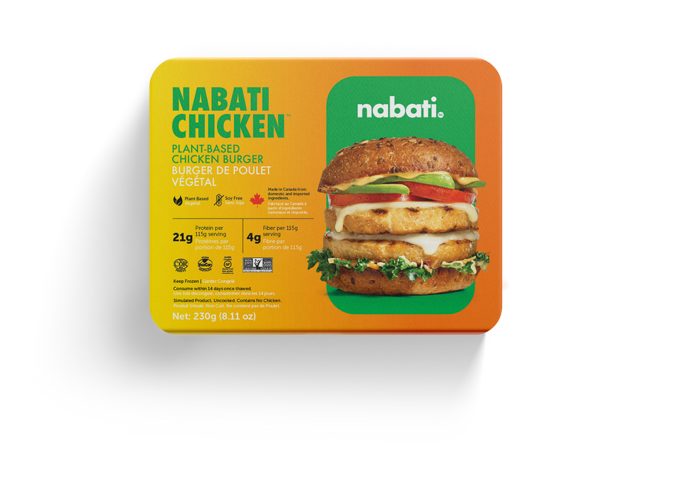 NABATI: Plant Based Chickn Burger, 8.11 oz