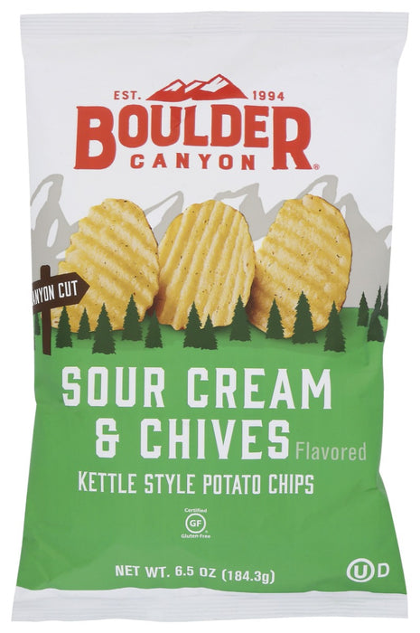 BOULDER CANYON: Sour Cream and Chives Potato Chips, 6.5 oz