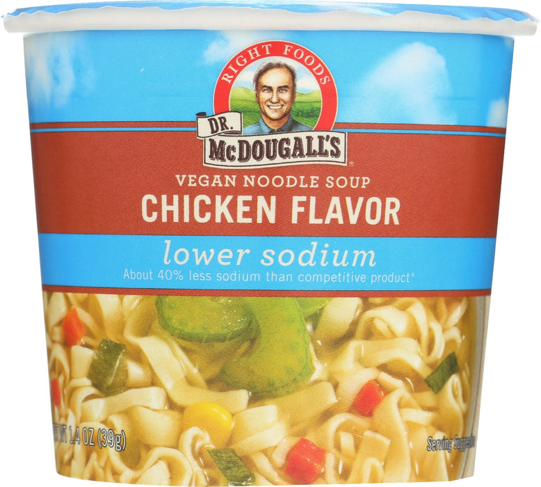 DR MCDOUGALLS: Lower Sodium Vegan Chicken Noodle Soup, 1.4 oz