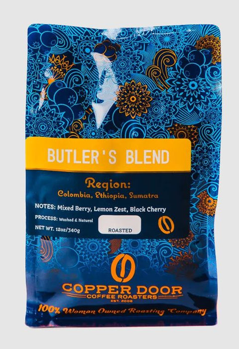 COPPER DOOR COFFEE ROASTERS: Butlers Blend Medium Roast Coffee, 12 oz