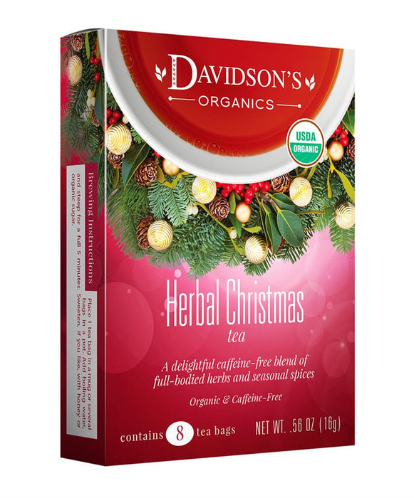 DAVIDISONS: Herbal Christmas Tea 8 Tea Bags, 0.56 oz