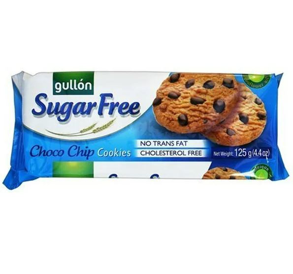 GULLON COOKIES: Choc Chip Cookies Sugar Free, 4.4 oz