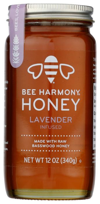 BEE HARMONY: Lavender Infused Honey, 12 oz