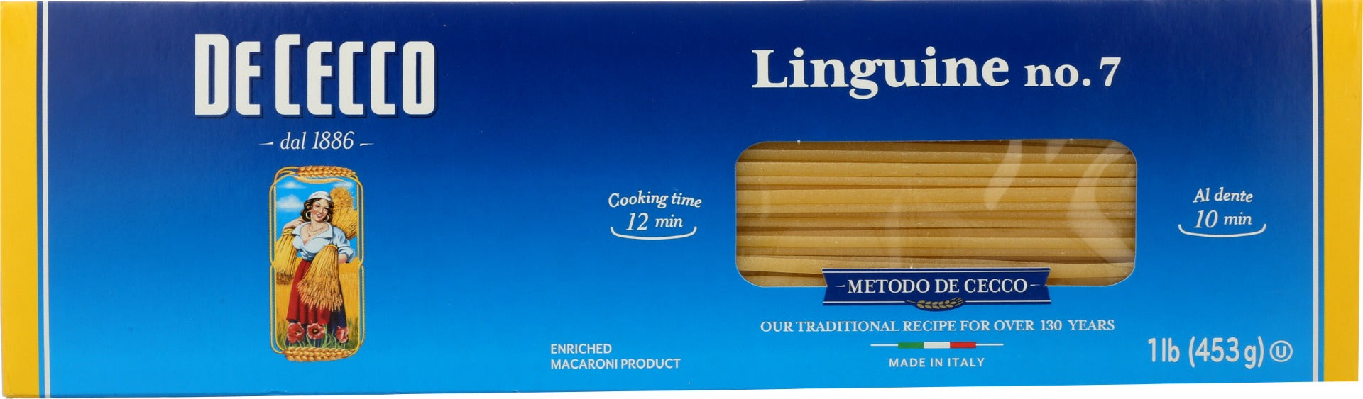 DE CECCO: Linguine No 7 Pasta, 16 oz
