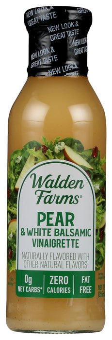 WALDEN FARMS: Pear and White Balsamic Vinaigrette Zero Calorie Dressing, 12 fo