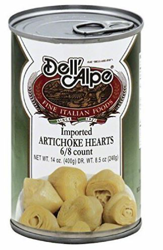 DELL ALPE: Artichoke Hearts, 14 oz